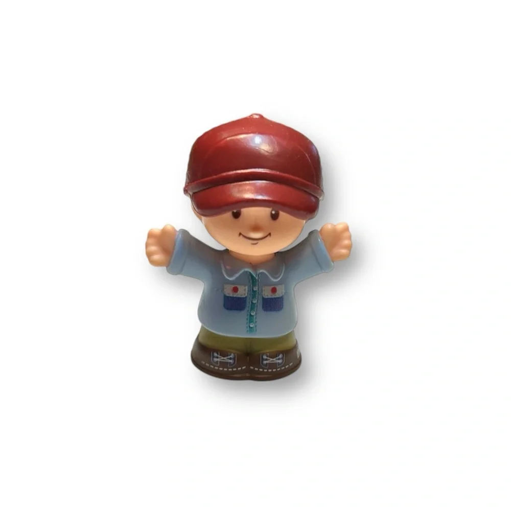 Fisher Price‎ Little People Helpful Harvester Green Tractor & Farmer Boy Figure